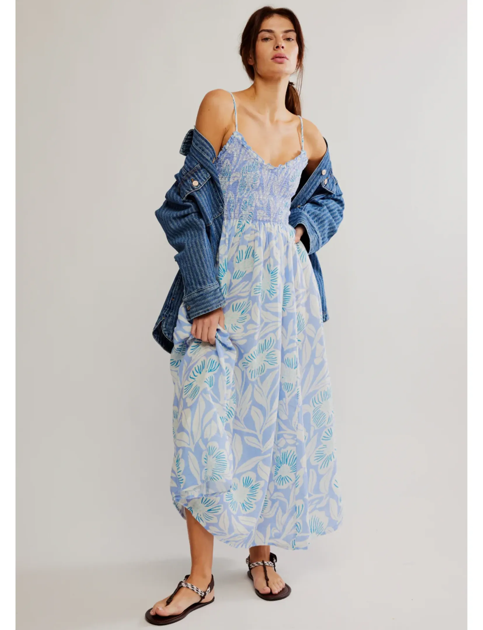 Sweet Nothings Midi Dress, Blue Vista/Combo