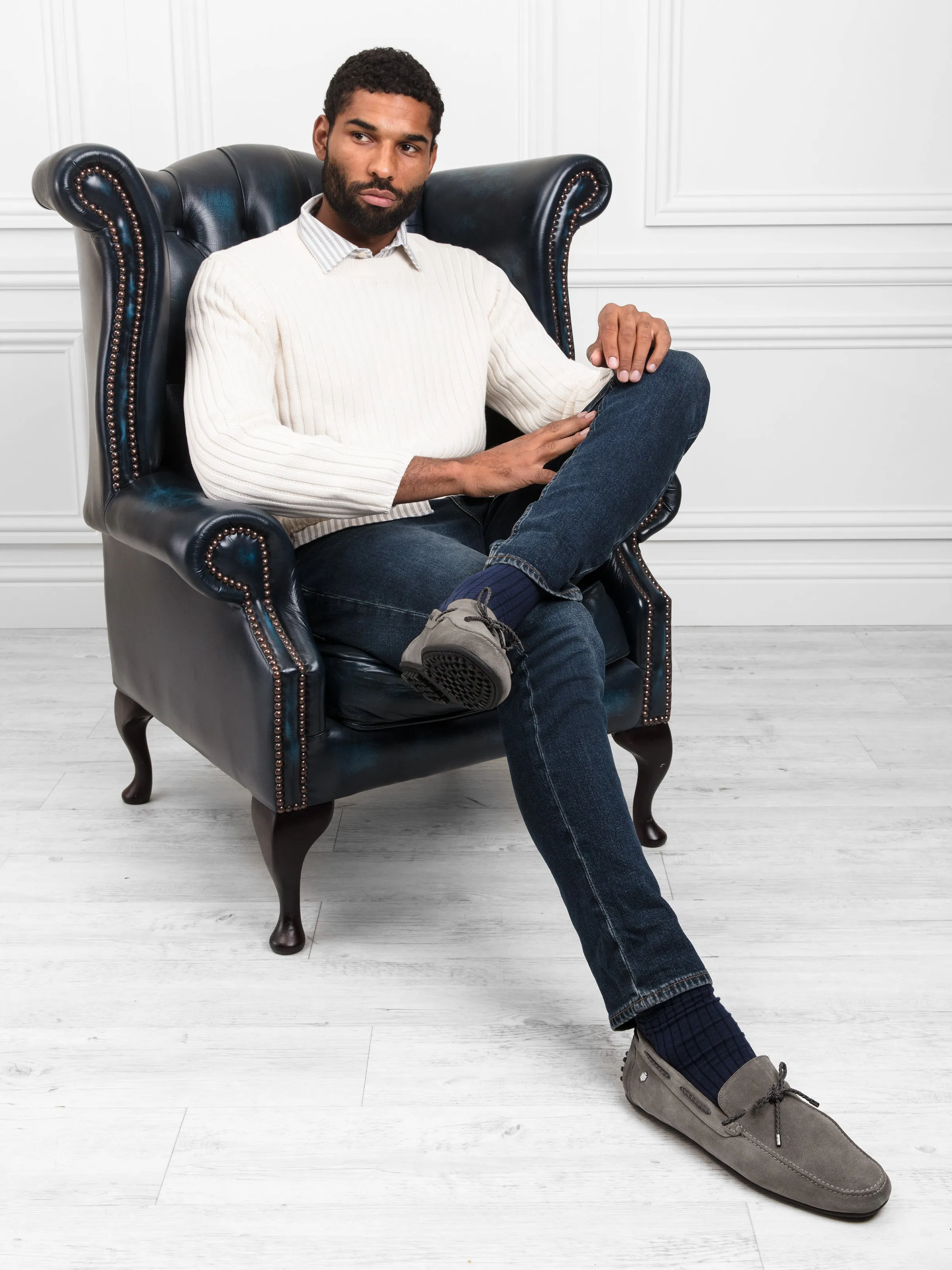 The Aston Driving Shoe - Gray