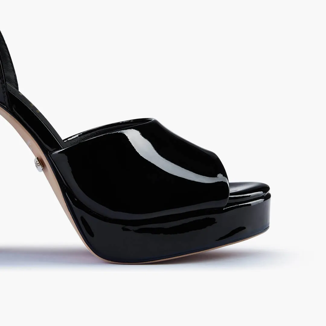 *UK size 13 - NOMES 11 - black patent , 13/4cm