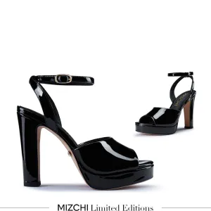 *UK size 13 - NOMES 11 - black patent , 13/4cm