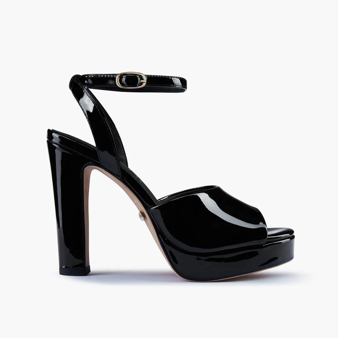*UK size 13 - NOMES 11 - black patent , 13/4cm