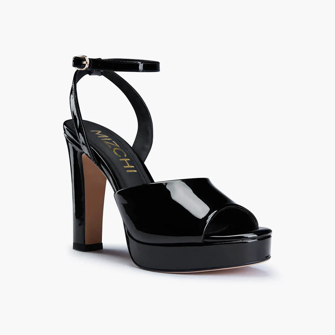 *UK size 13 - NOMES 11 - black patent , 13/4cm