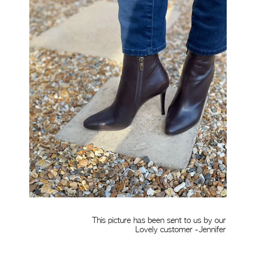 *UK size 2 - BOIMA CHOCOLATE - brown leather, 5cm heel