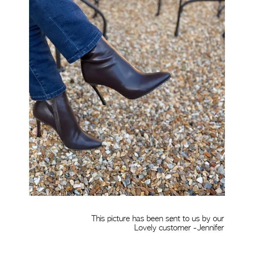 *UK size 2 - BOIMA CHOCOLATE - brown leather, 5cm heel