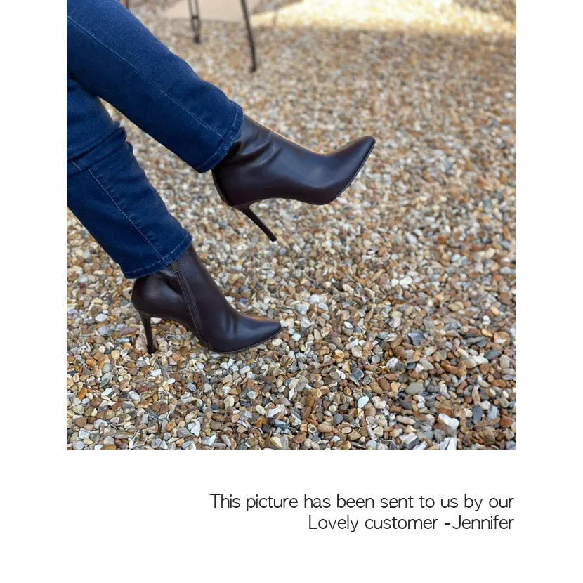 *UK size 2 - BOIMA CHOCOLATE - brown leather, 5cm heel