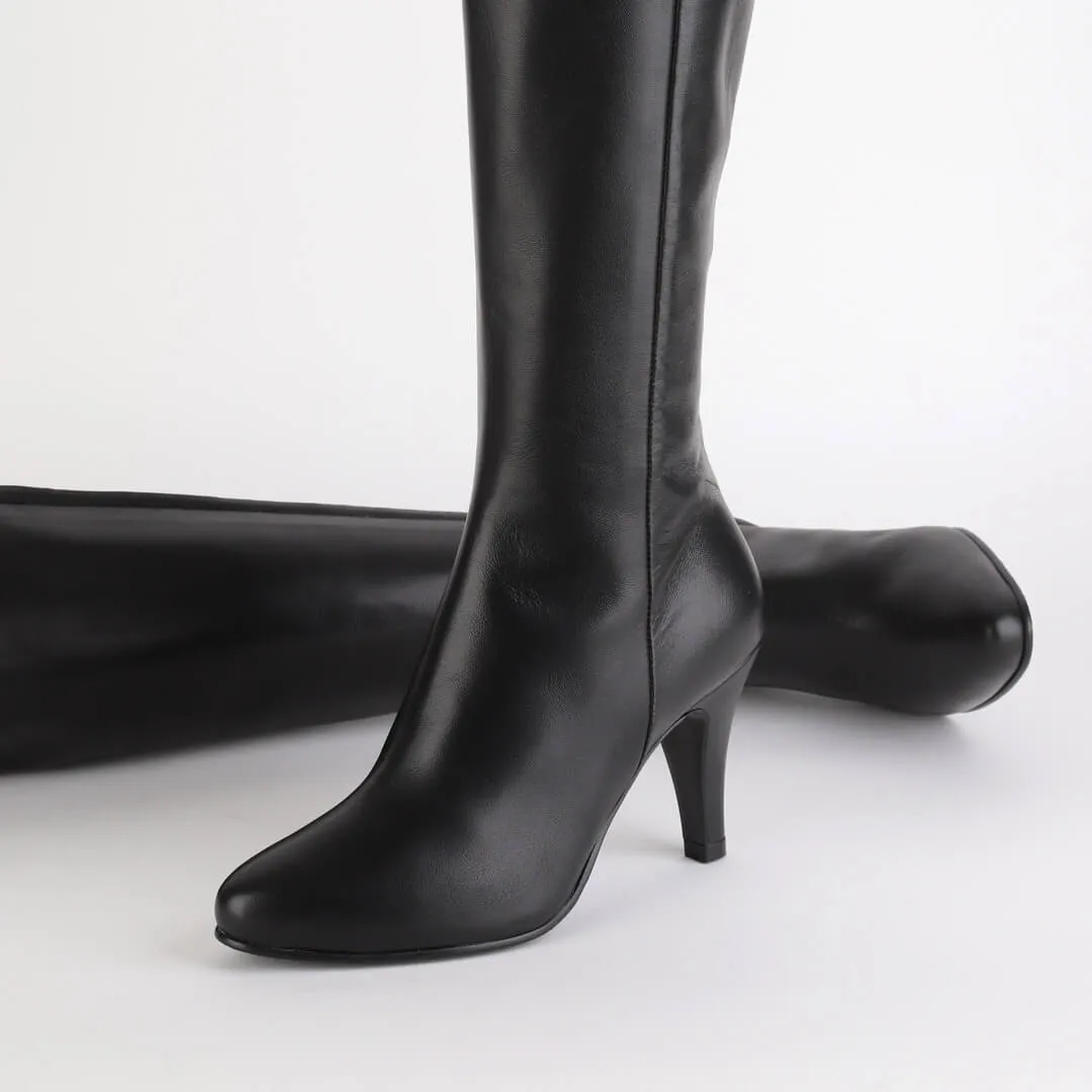 *UK size 2 - MAGDA - black, 10cm heel