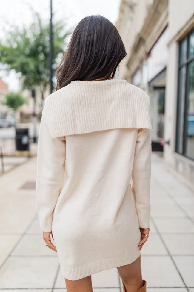 What It Seems Ivory Collared Sweater Dress FINAL SALE